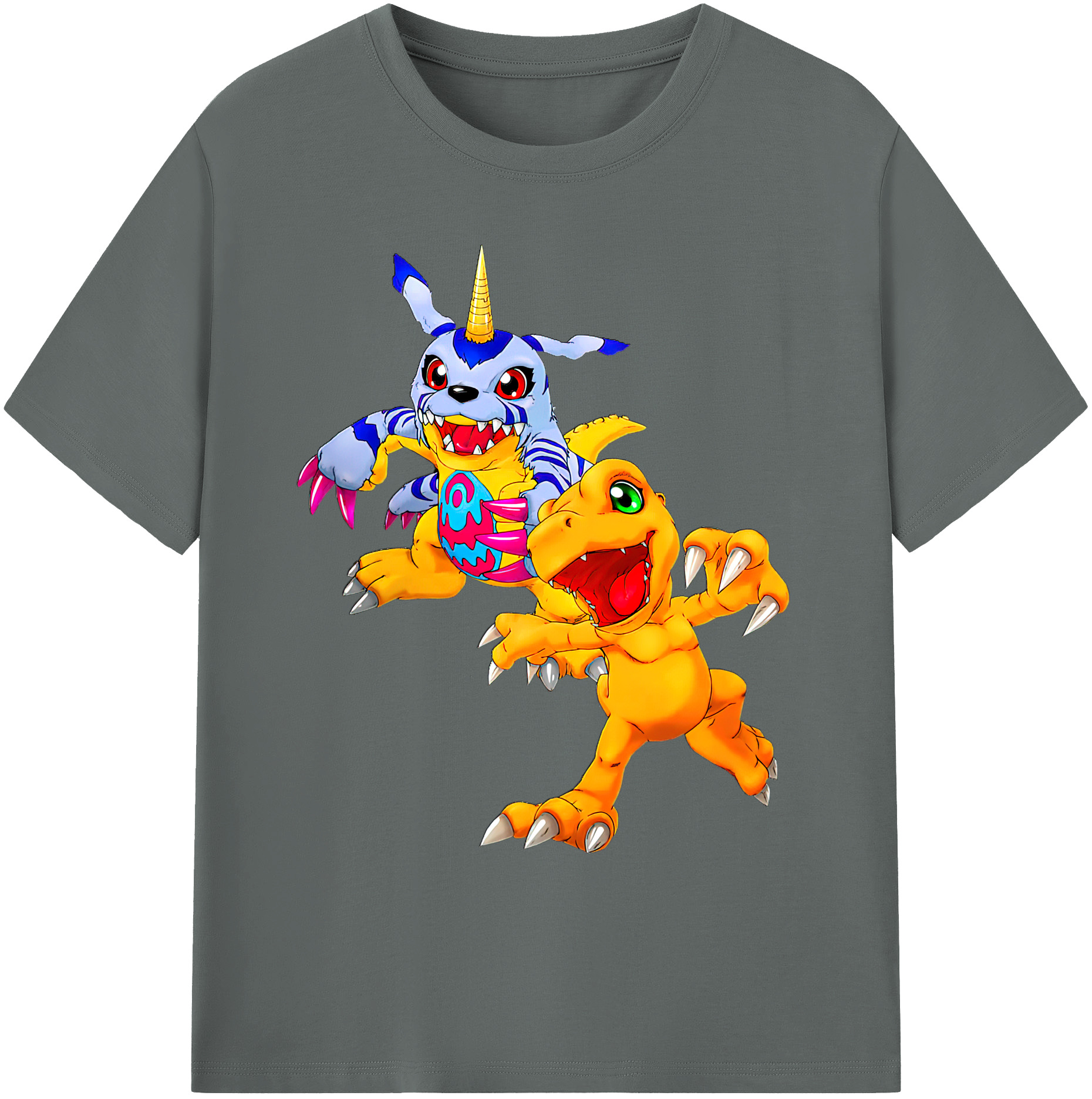 （画像用） Digimon デジタルモンスター/デジモン 綿100％ メンズ半袖Tシャツ｜肌触りやわらか＆通気性